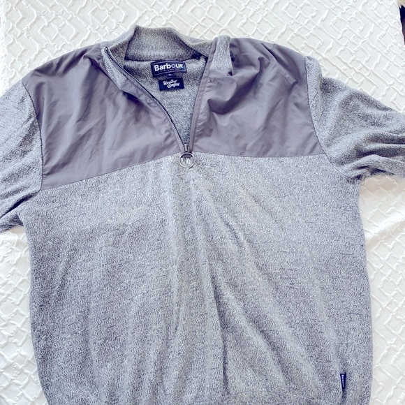 Barbour Weather Comfort Half Zip Sweater Grey Men’s XL